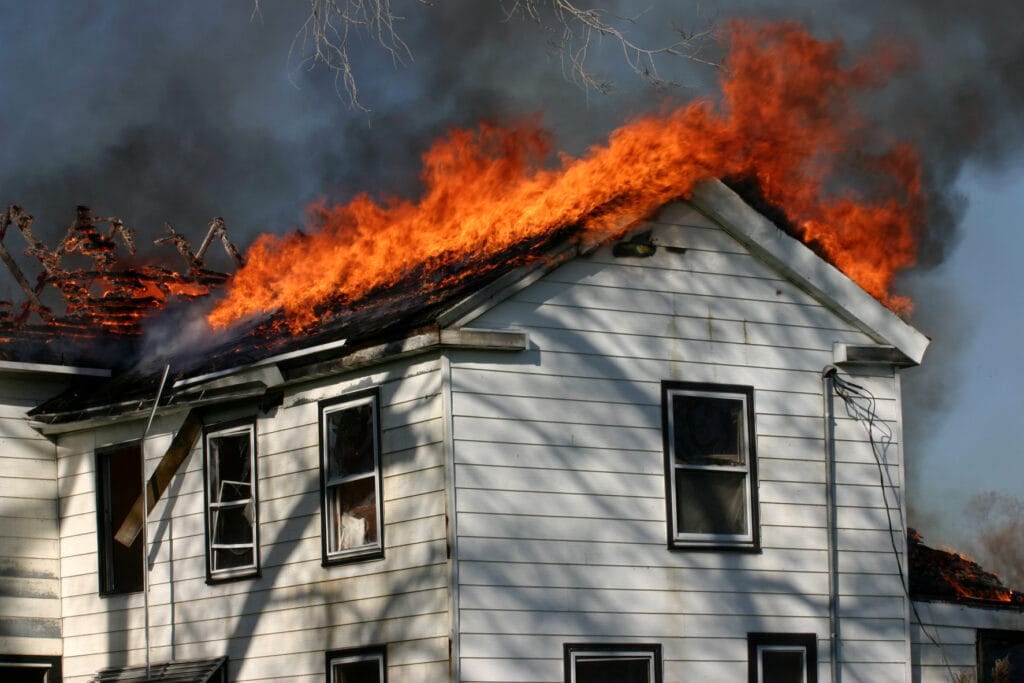 house on fire