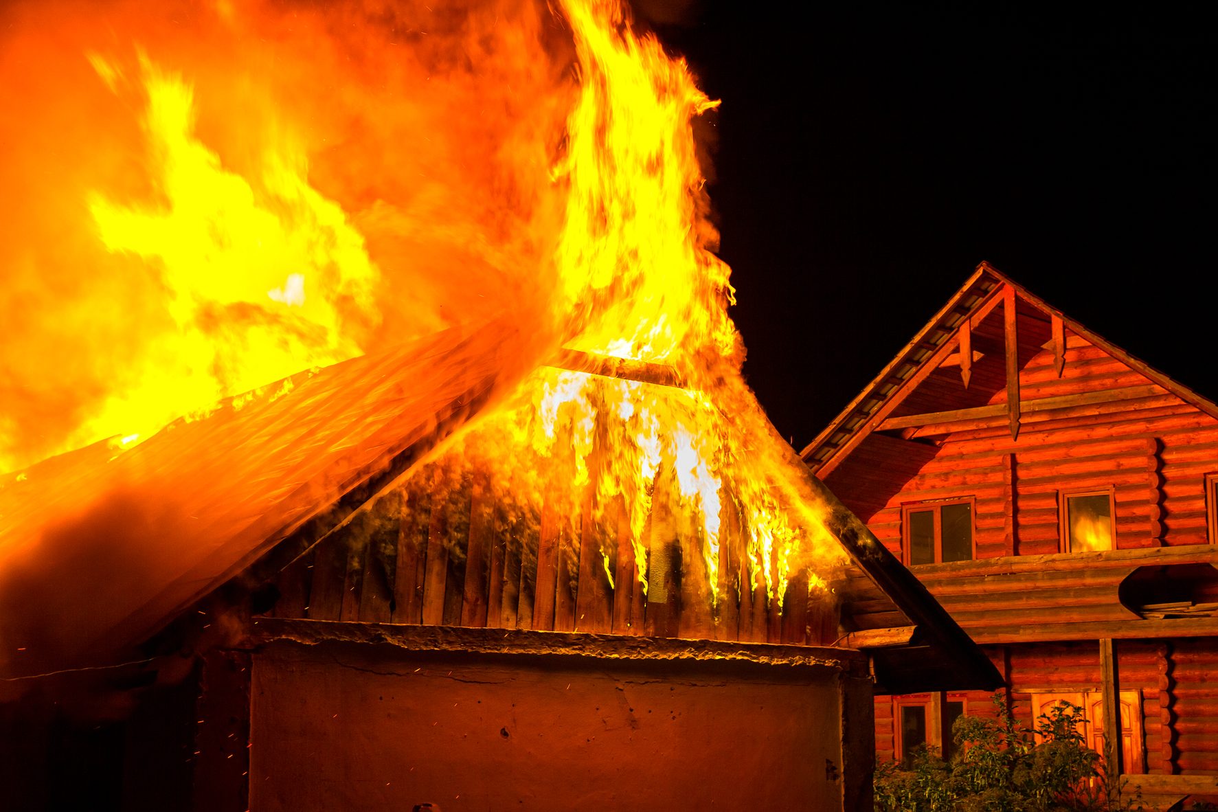 house on fire