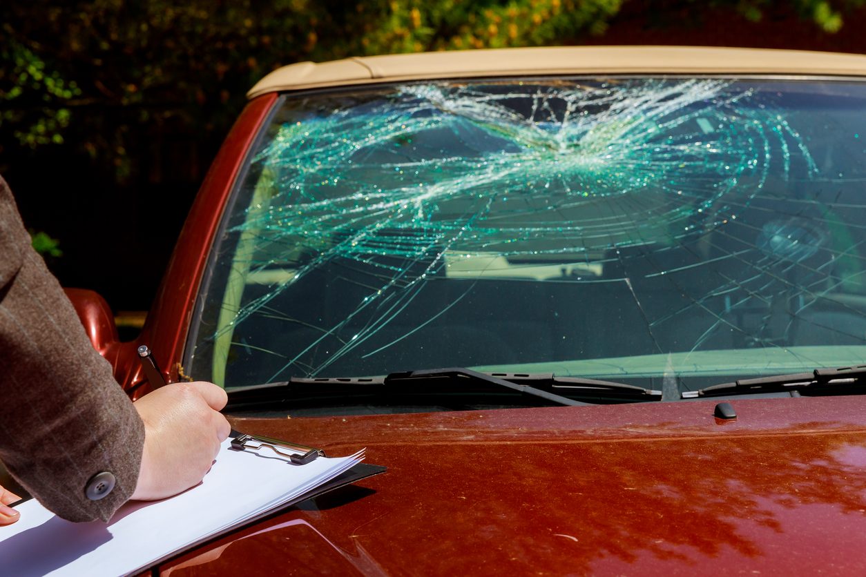 damaged car