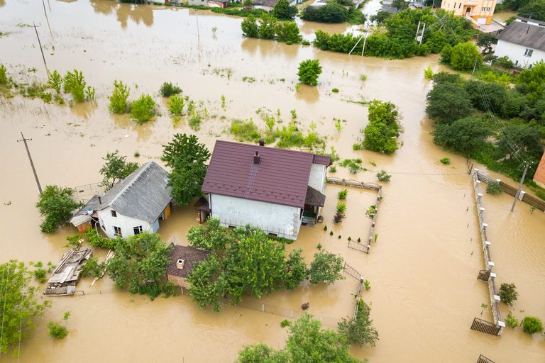 Flooded homes
