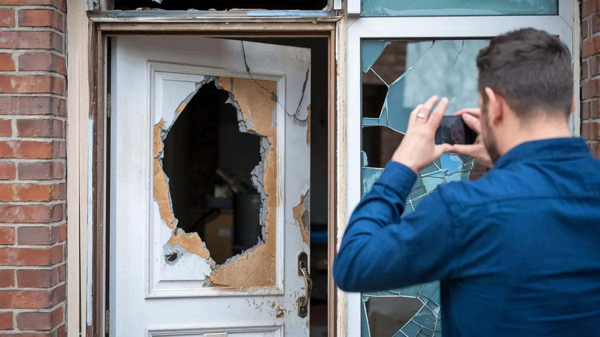 documenting theft damage with photos