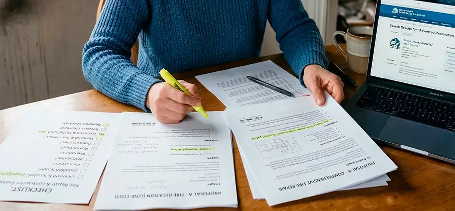 man filing a claim