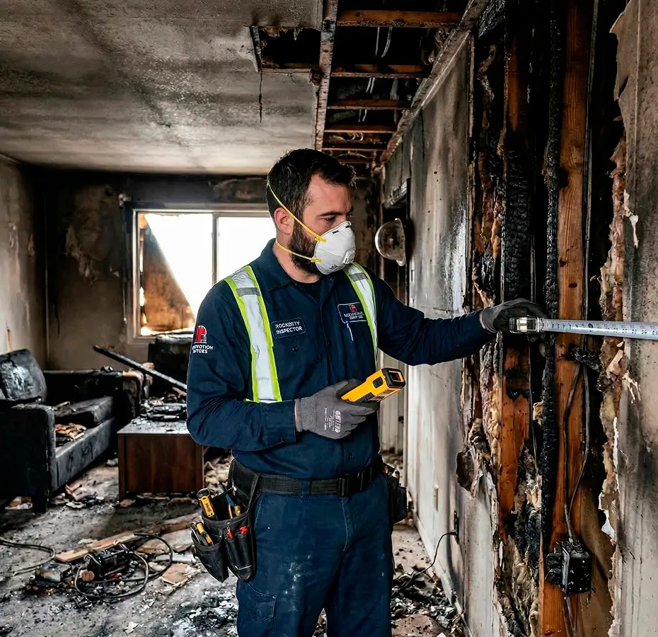 structural valuation of fire damage on a house